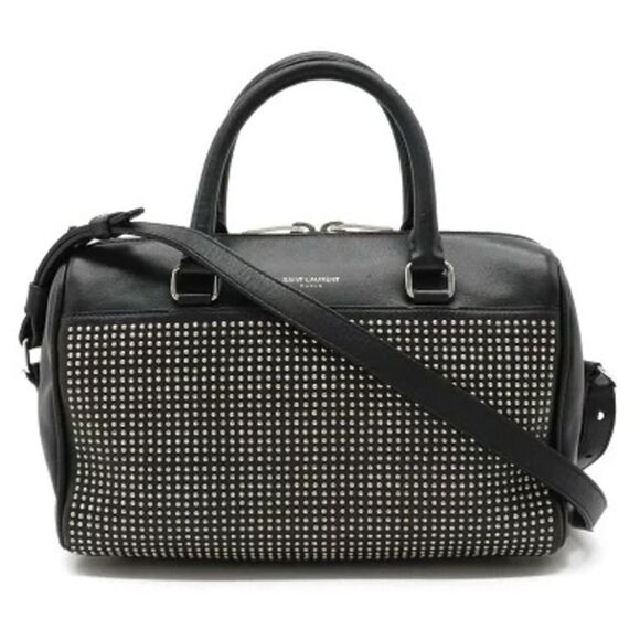 Saint Laurent Paris YSL Yves Baby Duffle Handbag 2WAY Shoulder Bag Leather - Picture 1 of 9